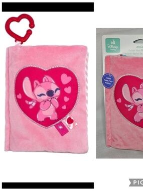 New Disney Baby Stitch Angel Baby's First Photo Book Holds 4" x 6" Photos Pink